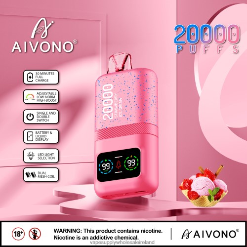 Electronic Cigarette Wholesale Supplier - Aivono AIM magic 20000 Strawberry Ice Cream HLD04080