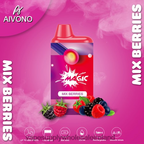 Electronic Cigarette Wholesale Supplier - Aivono AIM MAGIC 5800 Mouth Box Cigarette Mix Berries HLD040100