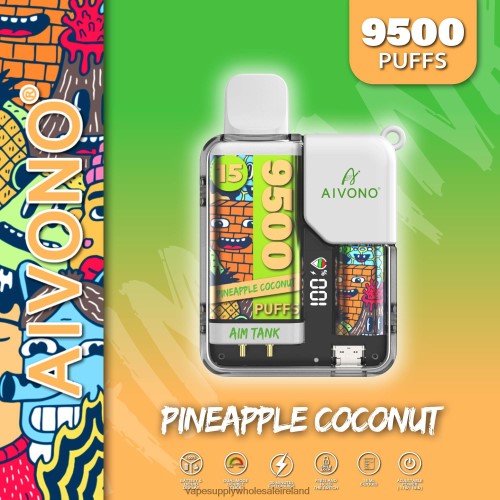 Electronic Cigarette Wholesale Supplier - Aivono AIM TANK 9500 Pineapple Coconut HLD04040