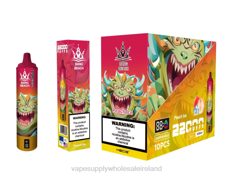 E Cig Wholesale - Bang Beach 22000 Puffs Smart Screen Peach Ice P2L616
