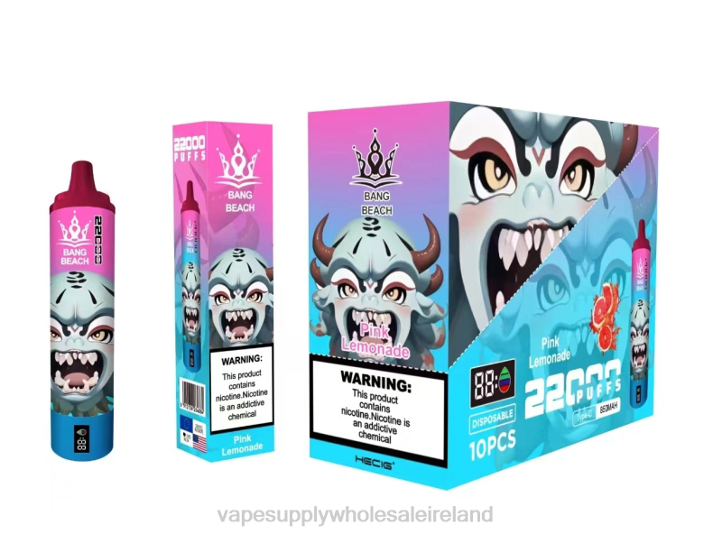 E Cig Wholesale Distributors - Bang Beach 22000 Puffs Smart Screen Pink Lemonade P2L615