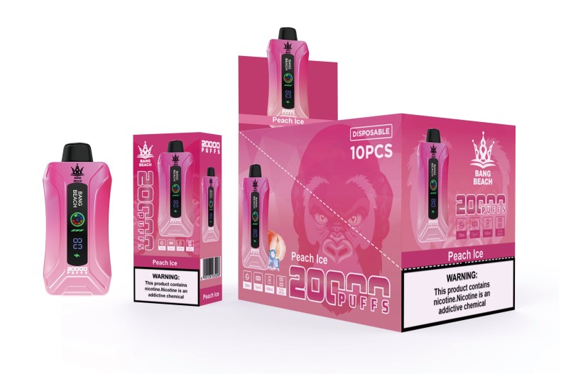 Electronic Cigarette Wholesale - Bang Beach 20000 Puffs Smart Screen Vape Peach Ice P2L69