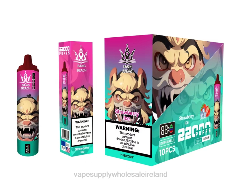 Electronic Cigarette Wholesale Supplier - Bang Beach 22000 Puffs Smart Screen Strawberry Ice P2L620