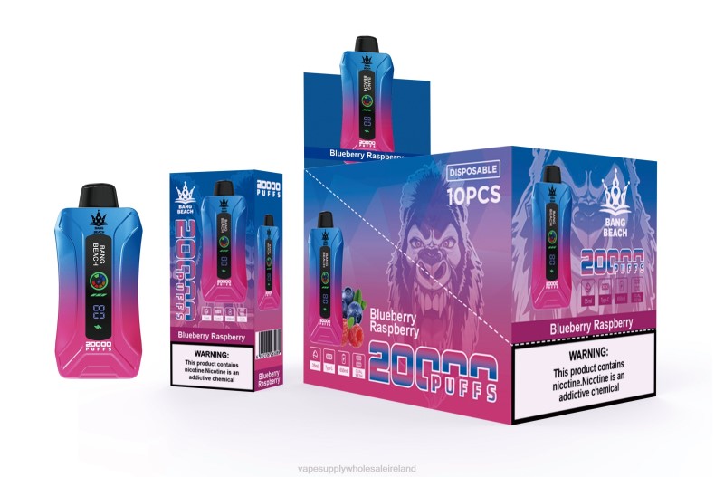 Vape Wholesale Europe - Bang Beach 20000 Puffs Smart Screen Vape Blueberry Raspberry P2L612