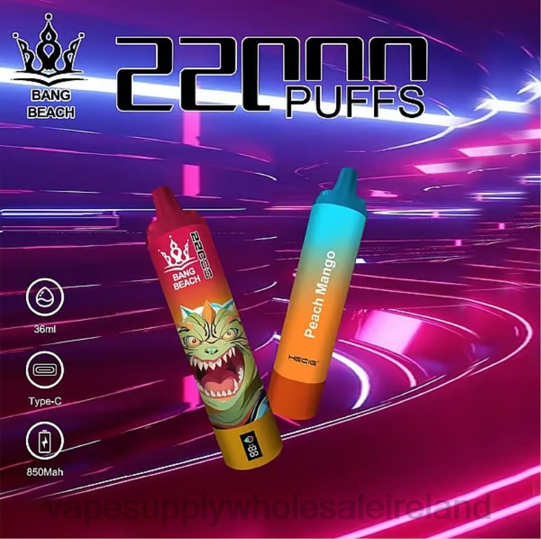 Vape Wholesale Northern Ireland - Bang Beach 22000 Puffs Smart Screen Peach Mango P2L624