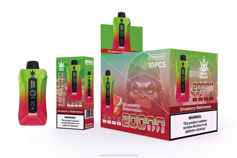 Vape Wholesale Supplier - Bang Beach 20000 Puffs Smart Screen Vape Strawberry Watermelon P2L63