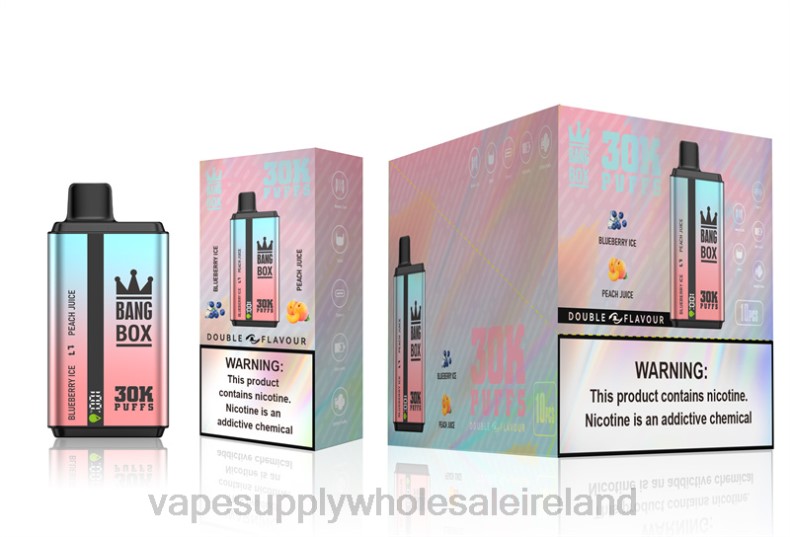 E Cig Wholesale Distributors - Bang Box 30000 Puffs Dual Flavors Blueberry Ice & Peach Juice P2L663
