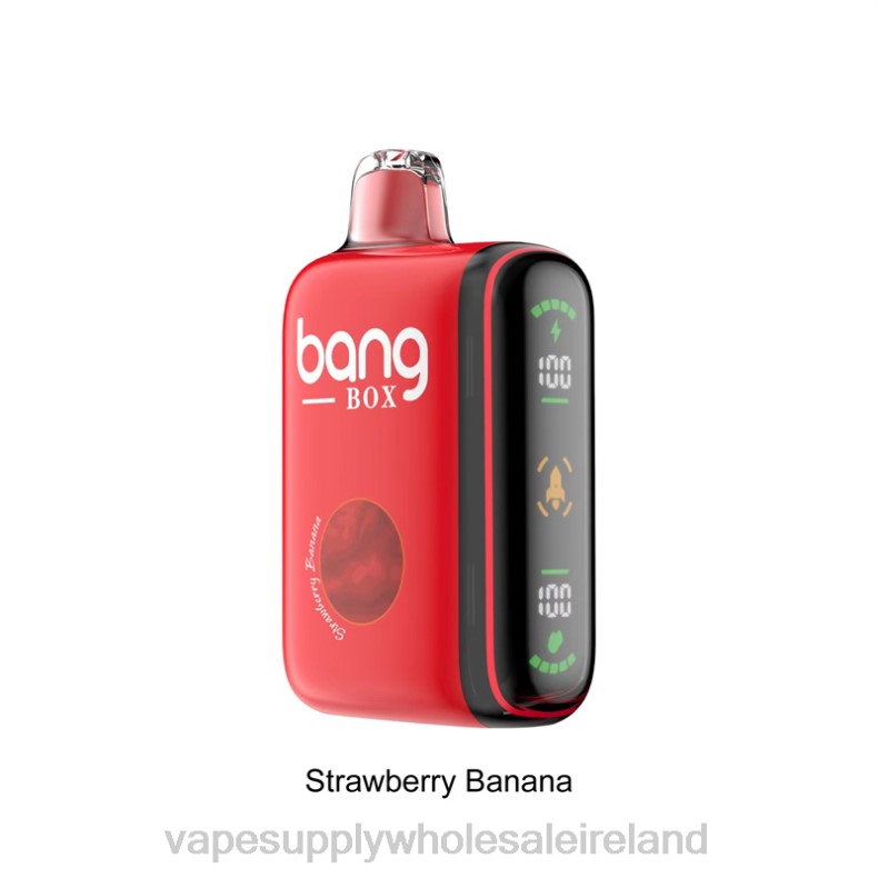 E Cig Wholesale Distributors - Bang Box 9000-18000 Puffs Intelligent Power Display Strawberry Banana P2L625
