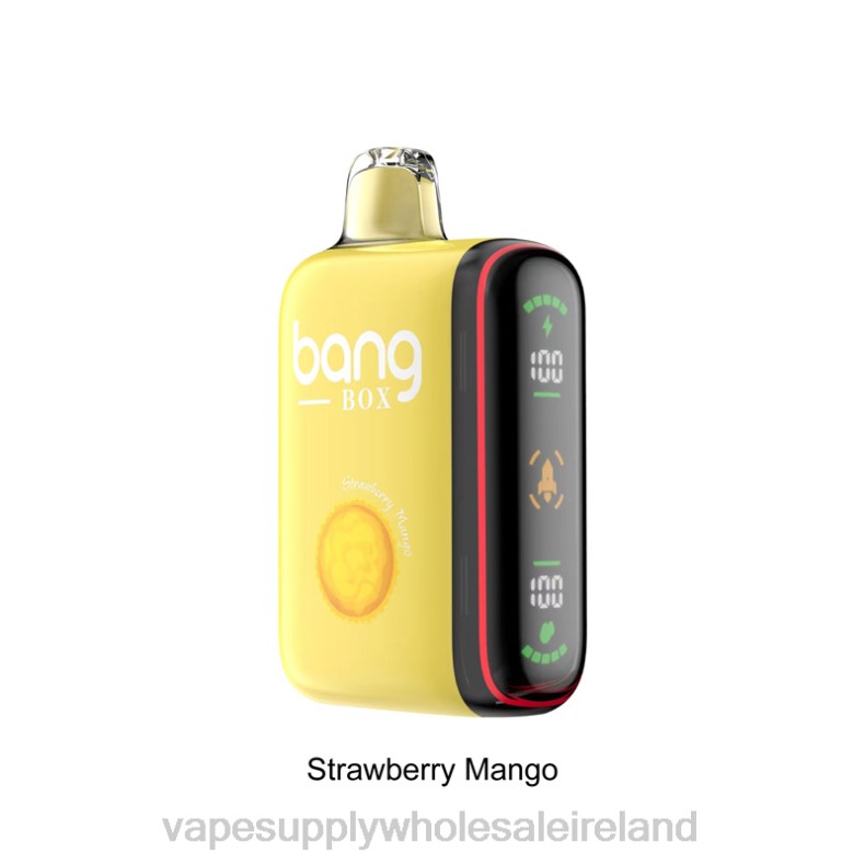 E Cig Wholesale Distributors - Bang Box 9000-18000 Puffs Intelligent Power Display Strawberry Mango P2L635