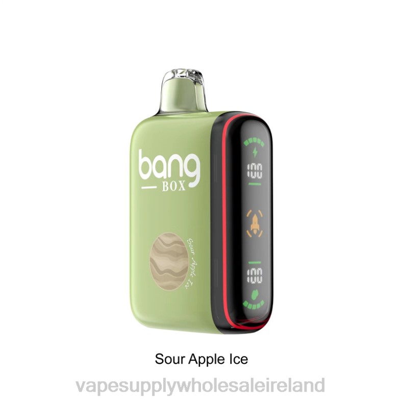 E Cigarettes Wholesale Suppliers - Bang Box 9000-18000 Puffs Intelligent Power Display Sour Apple Ice P2L628