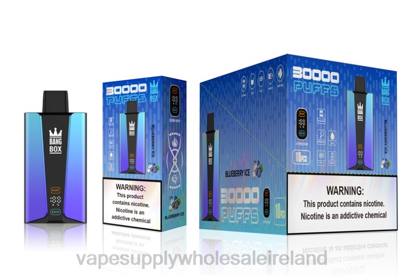 Vape Wholesale Ireland - Bang Box 30000 Puffs Smart Screen Blueberry Ice P2L679