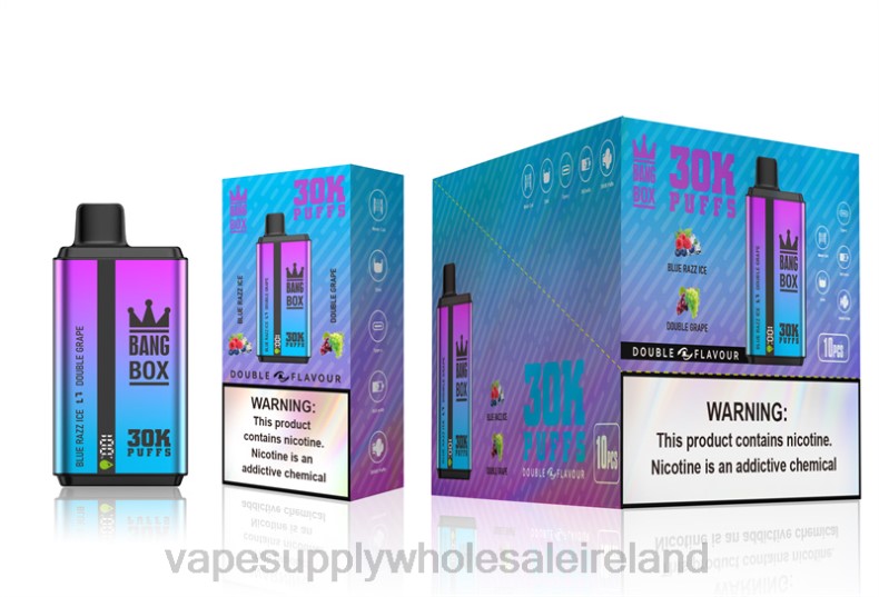Vape Wholesale Northern Ireland - Bang Box 30000 Puffs Dual Flavors Blue Razz Ice & Double Grape P2L672