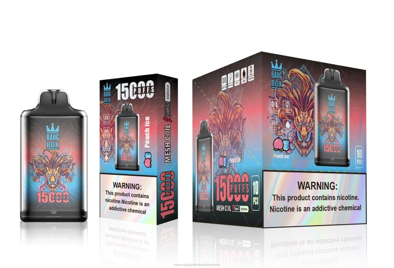 Vape Wholesale Northern Ireland - Bang Box S1-15000 Puffs Peach Ice P2L6102