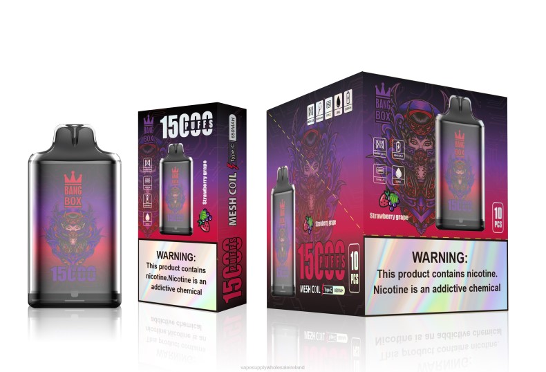 Vape Wholesale Supplier - Bang Box S1-15000 Puffs Strawberry Grape P2L6111