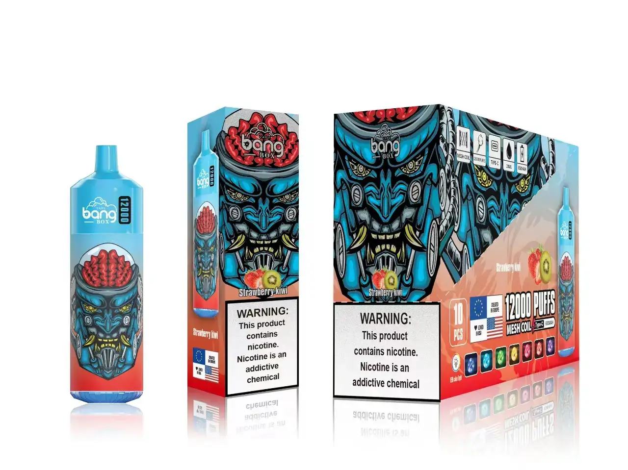 electronic cigarette wholesale supplier - 0T2H116 Strawberry Kiwi Bang Box 12000 Puffs