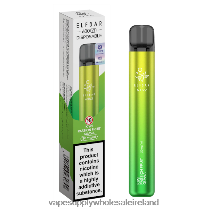 electronic cigarette wholesale supplier - 0T2H286 Kiwi Passion Fruit Guava ELFBAR 600V2 20mg