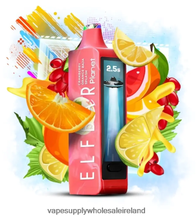 Electronic Cigarette Wholesale Supplier - Elf Bar Planet 25000 Cranberry Orange Baja Splash FJB68H30