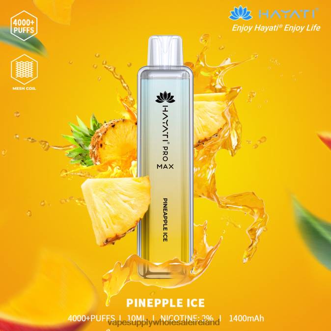 Vape Wholesale Ireland - 0T2H168 Pineapple Ice Hayati Pro Max 4000