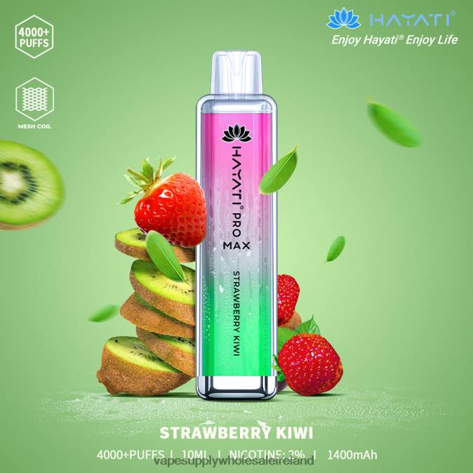 Vape Wholesale Ireland - 0T2H188 Strawberry Kiwi Hayati Pro Max 4000