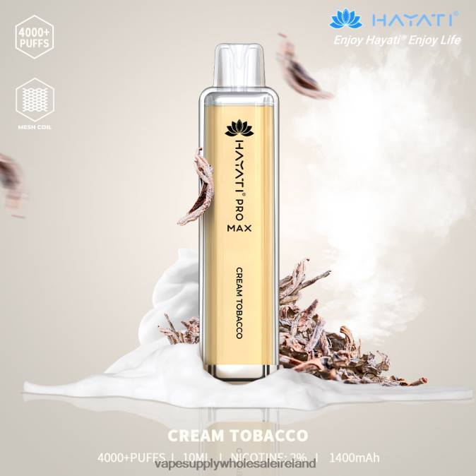 Vape Wholesale supplier - 0T2H190 Cream Tobacco Hayati Pro Max 4000
