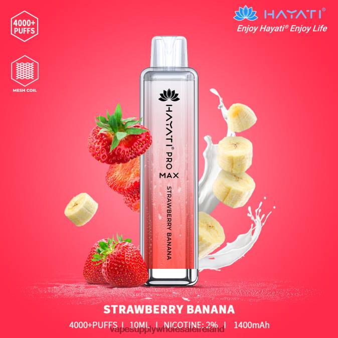 e cigarette wholesale - 0T2H193 Strawberry Banana Hayati Pro Max 4000