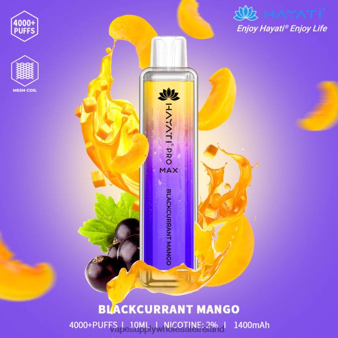 electronic cigarette wholesale supplier - 0T2H146 Blackcurrant Mango Hayati Pro Max 4000
