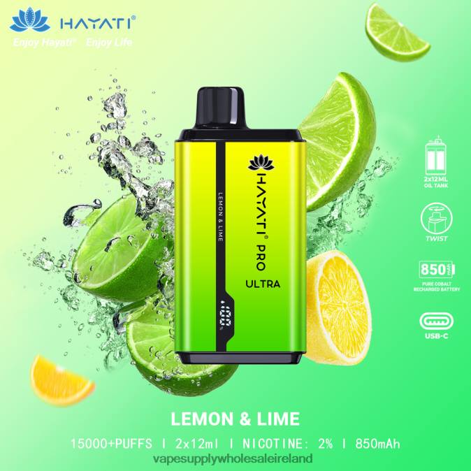 Vape Wholesale Ireland - 0T2H208 Lemon & Lime Hayati Pro Ultra