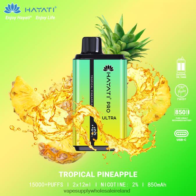 Vape Wholesale Ireland - 0T2H218 Tropical Pineapple Hayati Pro Ultra