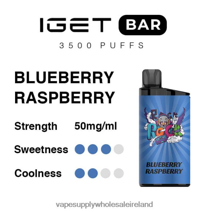 e cig wholesale distributors - 0T2H92 Blueberry Raspberry IGET BAR 3500 5% NICOTINE