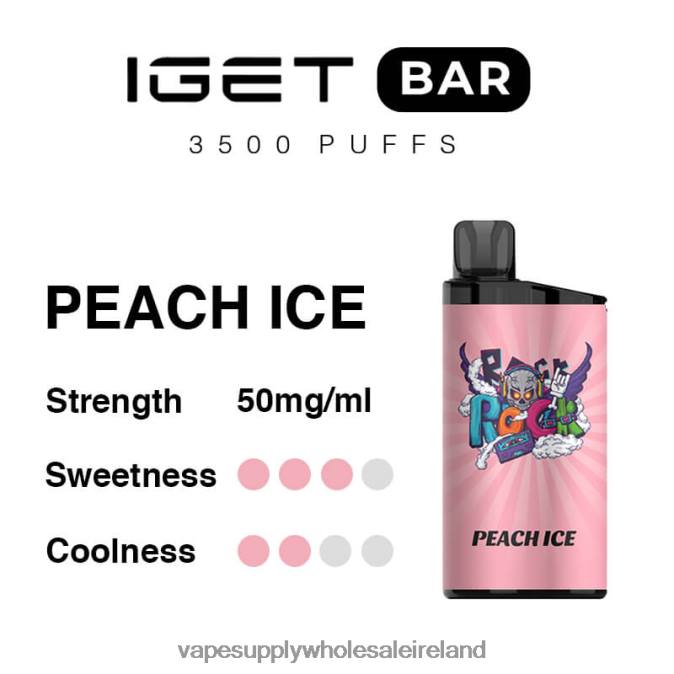 electronic cigarette wholesale - 0T2H95 Peach Ice IGET BAR 3500 5% NICOTINE