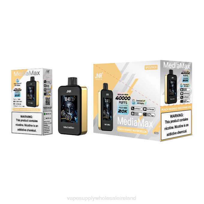 42HB15 electronic cigarette wholesale -JNR MediaMax 40k Puff Peach Mango Watermelon