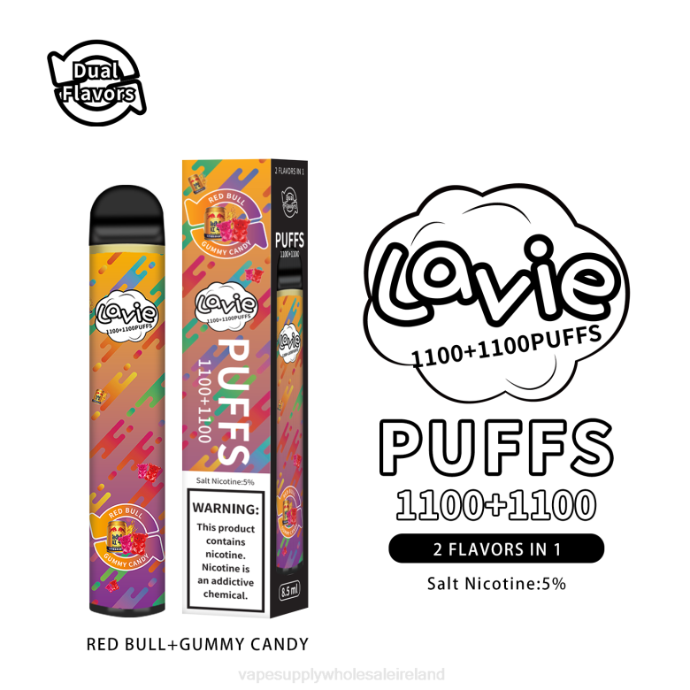 Electronic Cigarette Wholesale - LAVIE BAR Switch 2200 Puffs ZB6N299 Red Bull/Gummy Candy