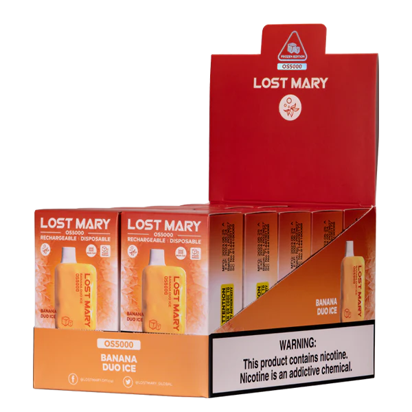 Vape Wholesale Europe - 0T2H107 Banana Duo Ice LOST MARY OS5000