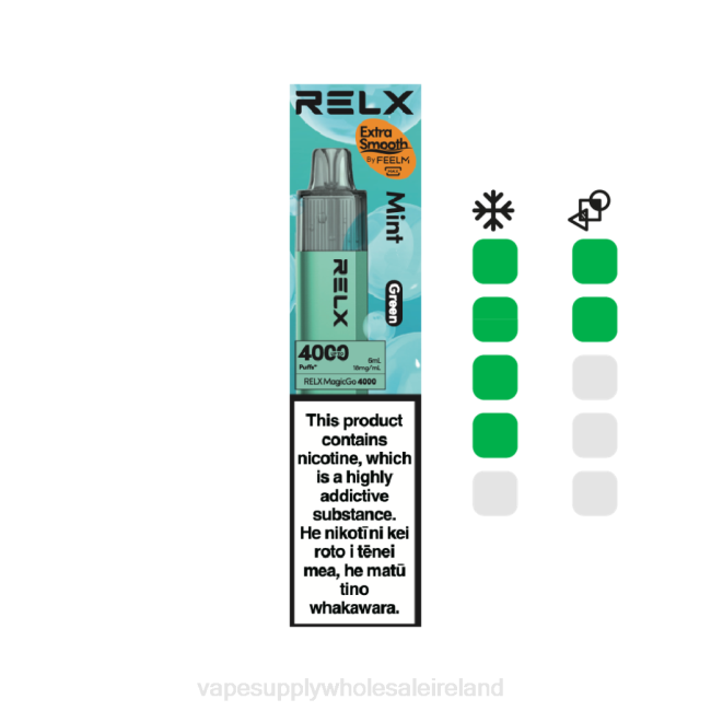 Vape Wholesale Northern Ireland - RELX MagicGo 4000 Disposable Vape Mint (Green) PT644