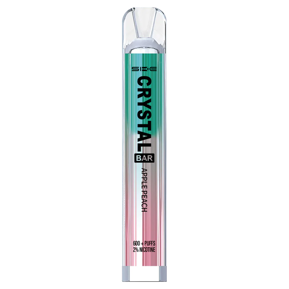 electronic cigarette wholesale supplier - 0T2H266 Apple Peach SKE Crystal Bar Disposable Vape 600 Puffs