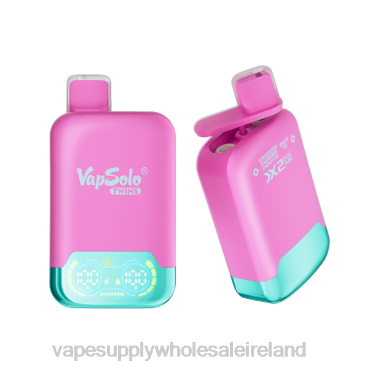 E Cigarette Wholesale - Vapsolo TWINS Disposable Vape Strawberry Raspberry Cherry Ice & Grape Ice FXP8127