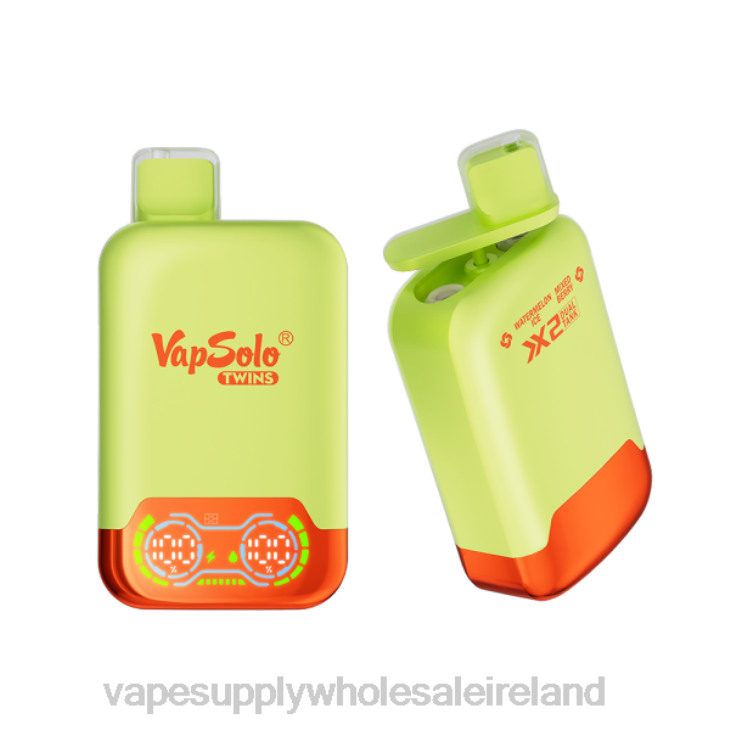 E Cigarettes Wholesale Suppliers - Vapsolo TWINS Disposable Vape Watermelon Ice & Mixed Berry FXP8128