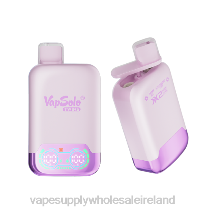 Vape Wholesale Europe - Vapsolo TWINS Disposable Vape Grape Ice & Strawberry Kiwi FXP8122