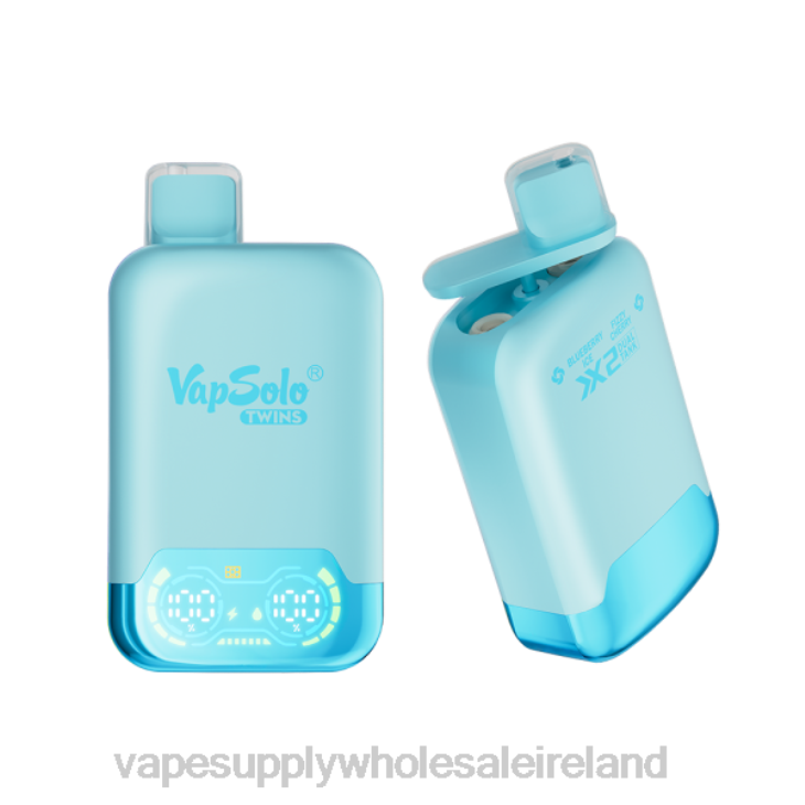 Vape Wholesale Ireland - Vapsolo TWINS Disposable Vape Blueberry Ice & Fizzy Cherry FXP8121