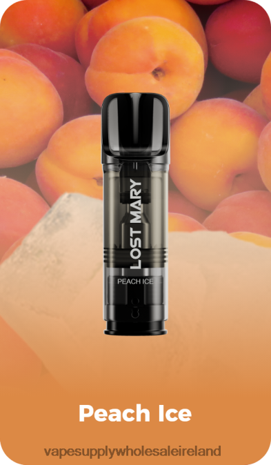 Vape Wholesale Ireland - 0T2H428 Peach Ice LOST MARY Tappo Pre-Filled Replacement Pods