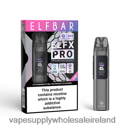 Vape Wholesale Supplier - ELFBAR ELFX Pro Open Pod Device Grey 6ZLT43